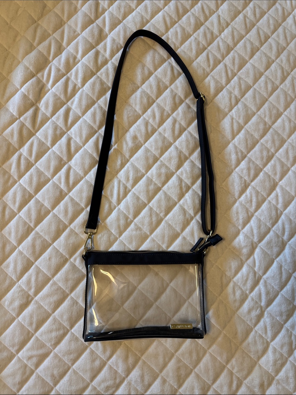 Stadium Clear Crossbody Bag with Black Trim